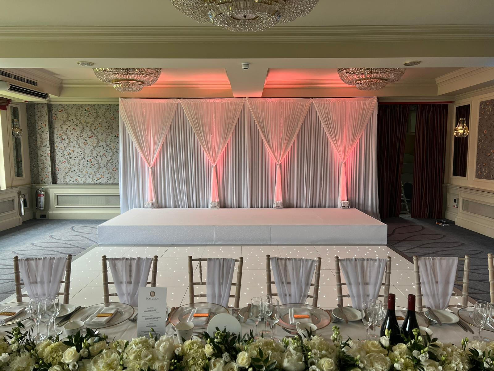 Wedding Backdrop Pendley Manor